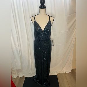 Blue sequin formal prom dress - speechless size 9